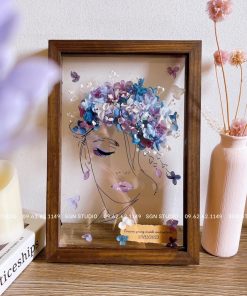 🌹 Flower Girl Line Art Premium – CN156