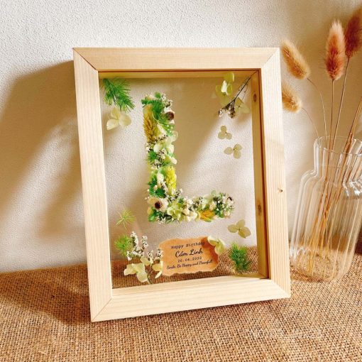 Tranh hoa khô chữ cái A-Z hoa khô 3D CN103 - Hình ảnh 21