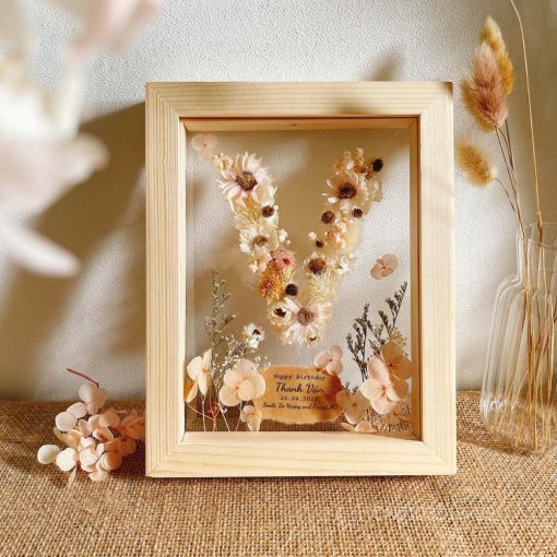 Tranh hoa khô chữ cái A-Z hoa khô 3D CN103 - Hình ảnh 27