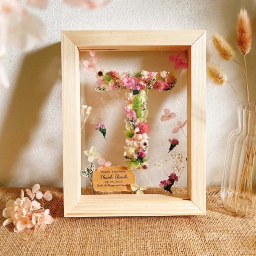 Tranh hoa khô chữ cái A-Z hoa khô 3D CN103 - Hình ảnh 26