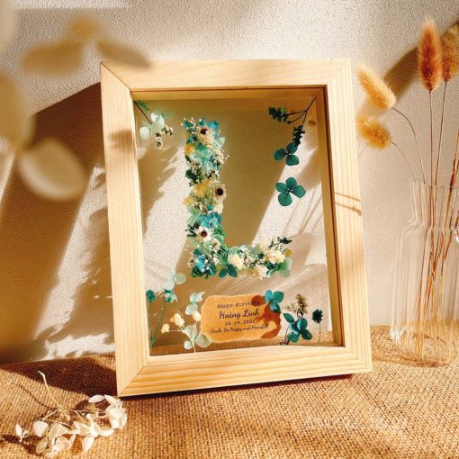 Tranh hoa khô chữ cái A-Z hoa khô 3D CN103 - Hình ảnh 25