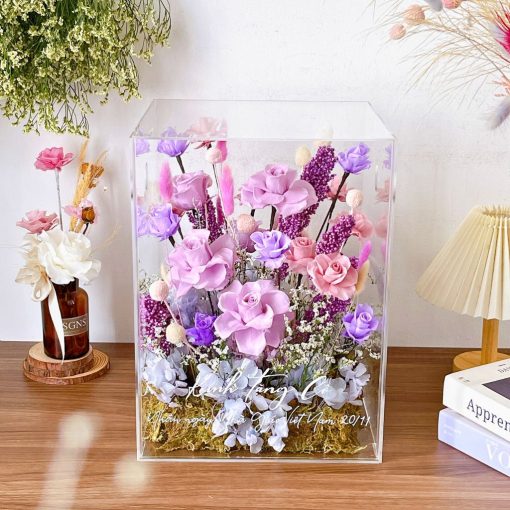 Hộp Mica Decor Mô Hình Hoa Khô - SGN STUDIO - Trang Trí Độc Đáo, Sang Trọng BOX001 - Hình ảnh 17