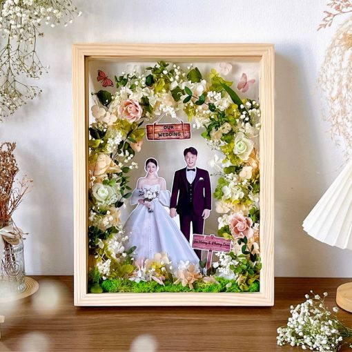 Cổng Hoa Hạnh Phúc CN155 – Khung Ảnh Hoa Khô Trang Trí Sang Trọng - Hình ảnh 3