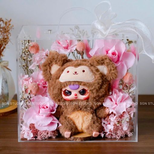 Hộp Mica Decor Mô Hình Hoa Khô - SGN STUDIO - Trang Trí Độc Đáo, Sang Trọng BOX001 - Hình ảnh 2