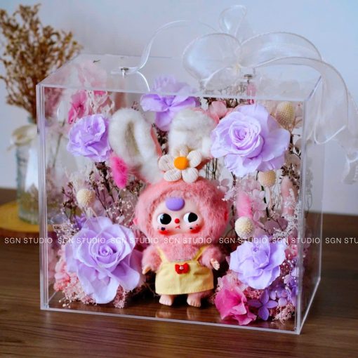 Hộp Mica Decor Mô Hình Hoa Khô - SGN STUDIO - Trang Trí Độc Đáo, Sang Trọng BOX001 - Hình ảnh 3