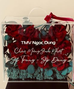VA003 – Vali hoa hồng nhung Premium